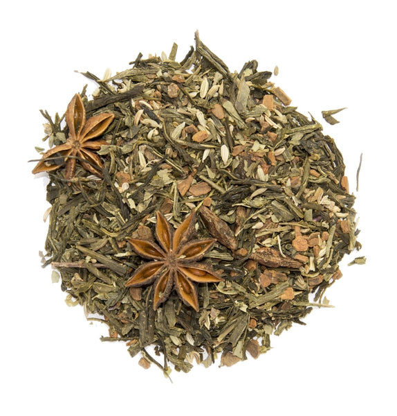 Anice Basil BIO -  - Un tè verde dall’intenso aroma pungente di basilico e anice stellato. Un’infusione delicata color giallo-verde dal sapore raffinato con echi di finocchio e liquirizi